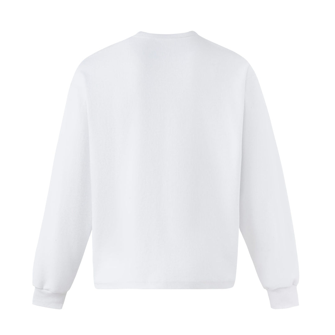 Unisex Oversize Sweatshirt mit kurzem Henley‑Placket und verschwommenem Grafikprint Nord Taschen