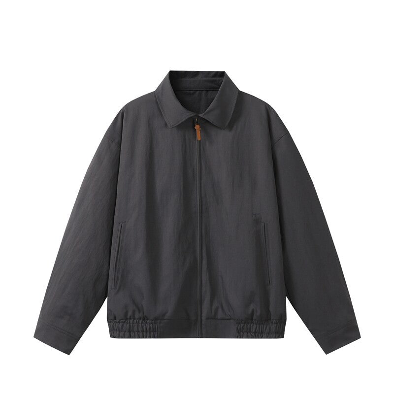 Unisex Leichte Oversize Übergangsjacke im Bomberstil mit Hemdkragen und elastischem Saum Nord Taschen