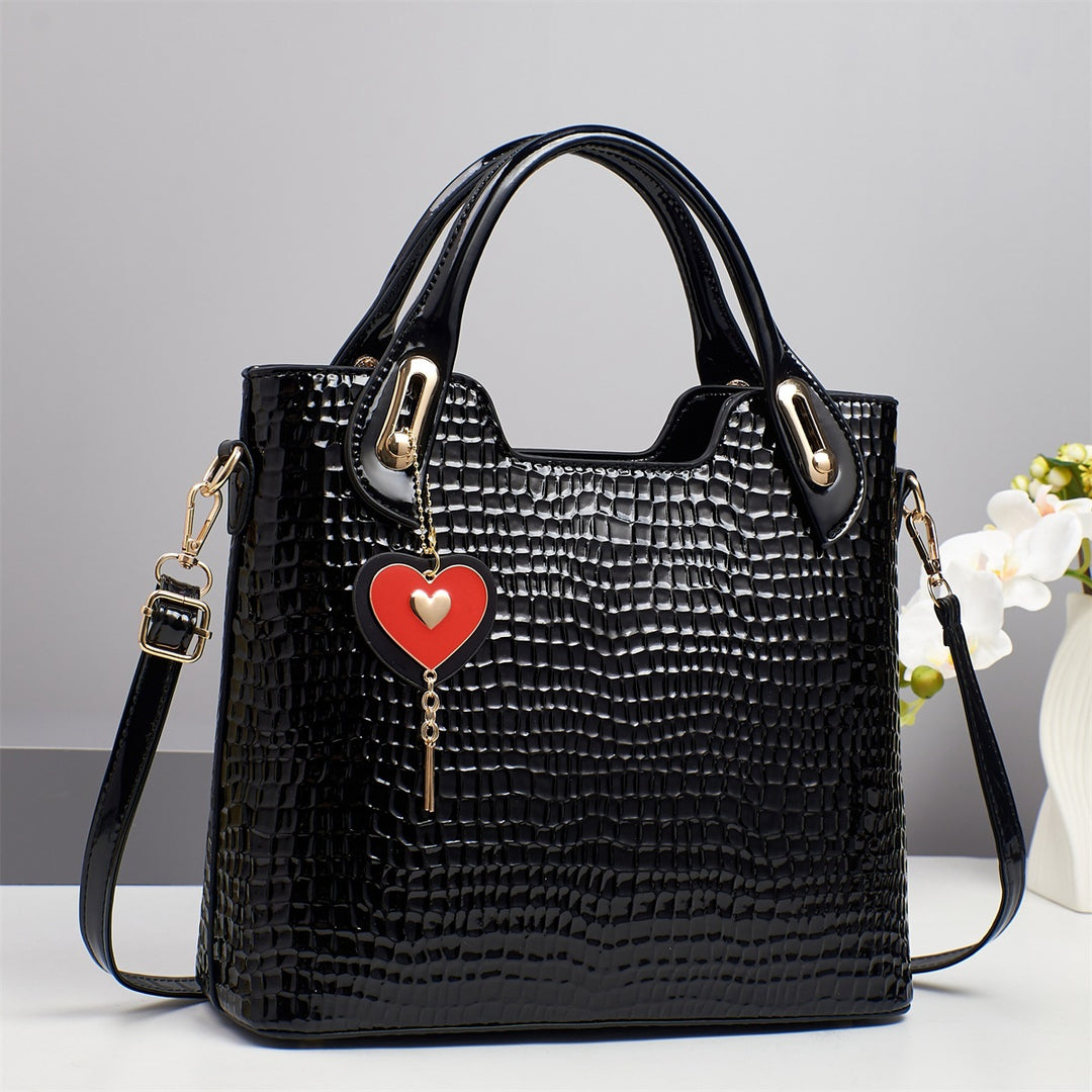 Damen elegante Handtasche mit luxuriösem Krokodil-Look Nord Taschen