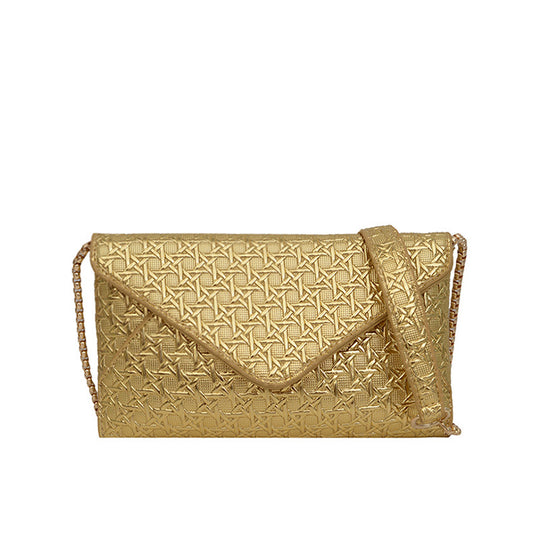 Damen Umhängetasche mit strukturiertem Design und goldenen Akzenten Nord Taschen