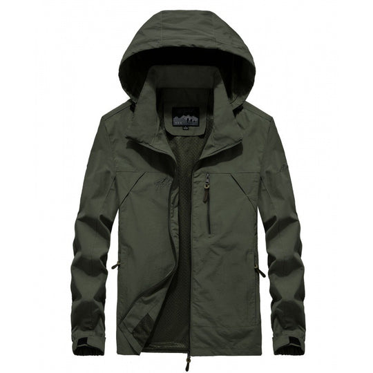 Herren leichte atmungsaktive Softshell-Trekkingjacke mit Kapuze und Mesh-Futter Nord Taschen