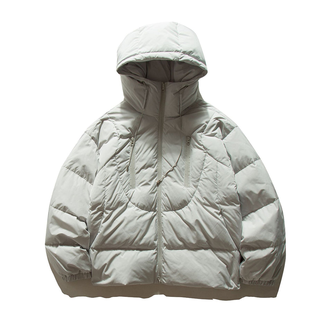 Damen Oversize gesteppte Kapuzenjacke mit voluminöser Thermowattierung Nord Taschen