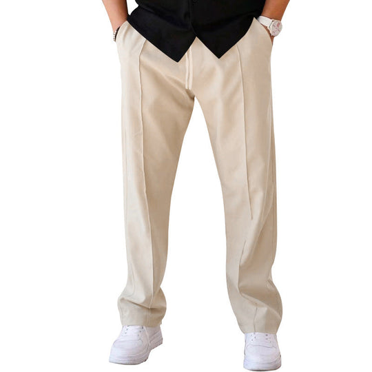 Herren elegante Freizeithose mit geradem Schnitt und klassischen Falten - Vittorelli