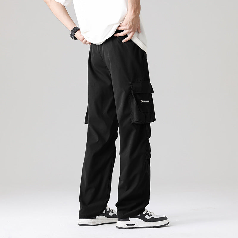 Herren Multifunktionale Cargo-Loungehose mit elastischem Tunnelzugbund, Mehrfachtaschen & verstellbarem Beinabschluss Nord Taschen