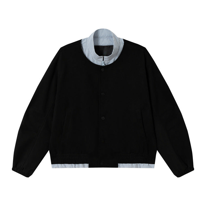 Unisex Kurz geschnittene Boxy-Blousonjacke aus Baumwollmix mit gesteppter Innenlage und Stehkragen Nord Taschen