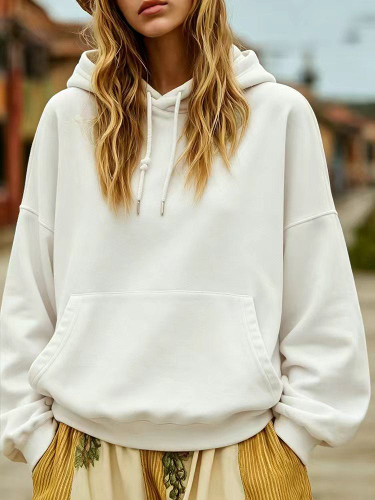 Damen Oversize-Kapuzenpullover mit Kängurutasche und Relaxed-Fit Nord Taschen