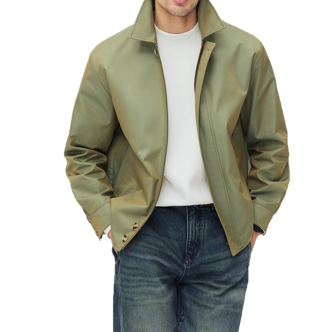 Herren Kurzjacke im modernen Harrington‑Stil mit Stehkragen und verdecktem Reißverschluss Nord Taschen
