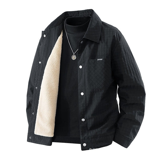 Herren Modische Fleecejacke mit gesteppter Außenstruktur Nord Taschen