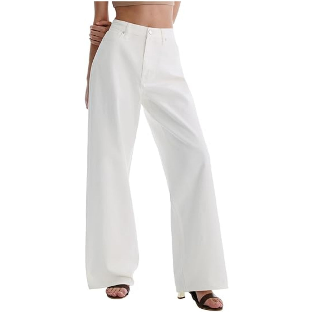 Damen Weite High-Waist-Hose mit fließendem Beinschnitt Nord Taschen
