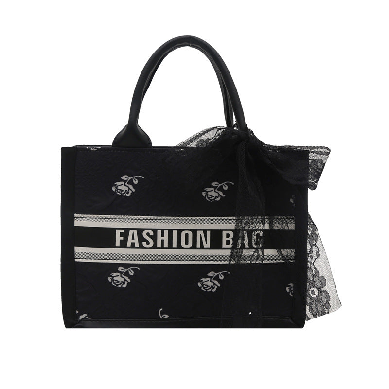 Damen modische Umhängetasche mit floralem Relief und verspieltem Schleifendetail Nord Taschen