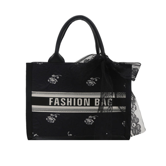 Damen modische Umhängetasche mit floralem Relief und verspieltem Schleifendetail Nord Taschen