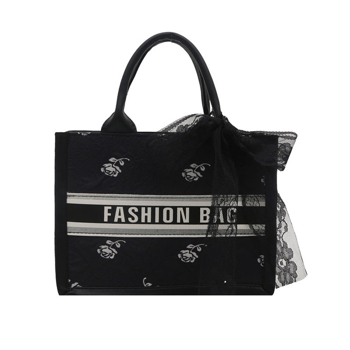 Damen modische Umhängetasche mit floralem Relief und verspieltem Schleifendetail Nord Taschen