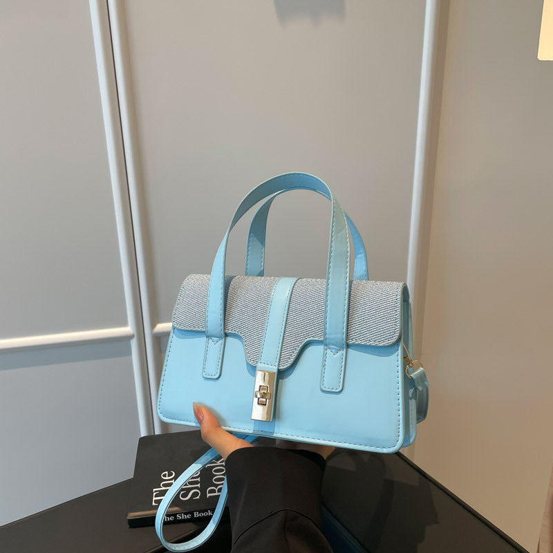 Damen elegante Handtasche mit verspiegeltem Verschluss Nord Taschen