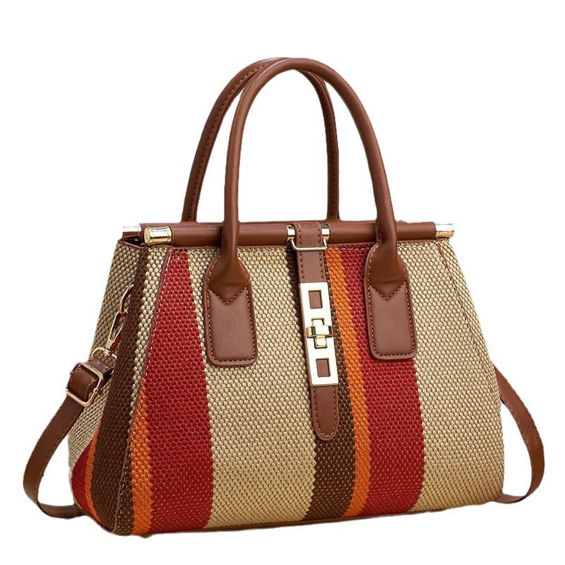 Damen edle Tote-Tasche mit strukturiertem Gewebe und vielseitigem Tragegurt Nord Taschen
