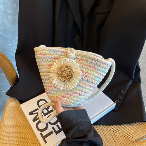 Damen stilvolle Sommerhandtasche mit verspieltem Blumendetail Nord Taschen