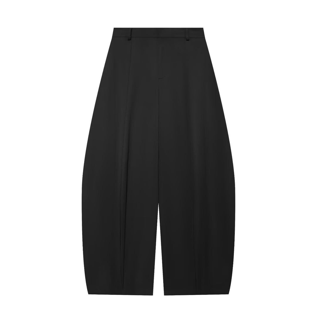 Damen Culotte-Hose mit hoher Taille, markanten Mittelfalten und kastiger Silhouette Nord Taschen