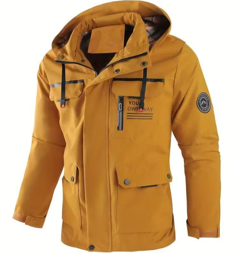 Herren Wasserabweisender Softshell-Parka mit Kapuze, reflektierenden Einsätzen und Multifunktionstaschen Nord Taschen