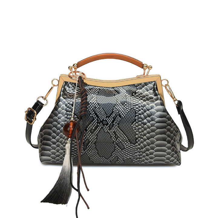 Damen elegante Tote-Tasche im stilvollen Schlangenleder-Look Nord Taschen
