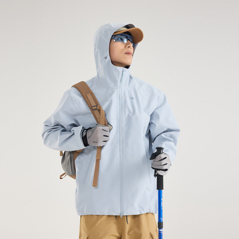 Herren Wasserdichte Softshell-Outdoorjacke mit verstellbarer Kapuze und atmungsaktiver Membran Nord Taschen