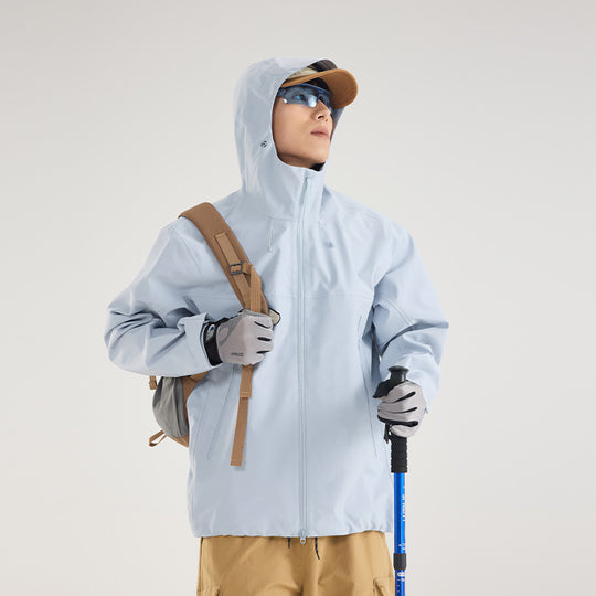 Herren Wasserdichte Softshell-Outdoorjacke mit verstellbarer Kapuze und atmungsaktiver Membran Nord Taschen