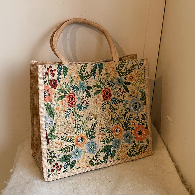 Damen Tragetasche mit floralem Stickdesign Nord Taschen