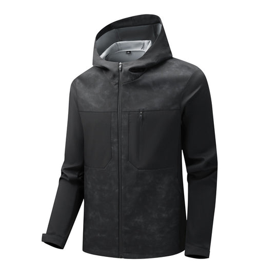 Herren Urbanes Softshell-Hybrid mit wasserabweisender Beschichtung, Kapuze und Brust-Reißverschluss Nord Taschen