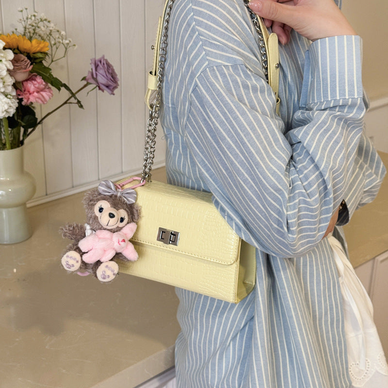 Damen elegante Umhängetasche mit modischem Krokodil-Look und praktischen Fächern Nord Taschen