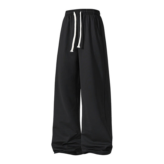Damen Weite Palazzo-Hose mit elastischem Tunnelzugbund und fließender Satinoptik Nord Taschen