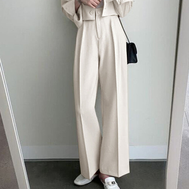 Damen Weit geschnittene Hochtaillierte Hose Nord Taschen