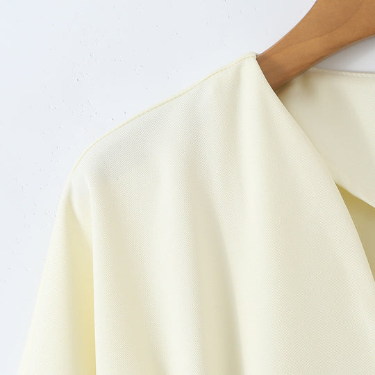 Damen Taillierter Wickelblazer mit Kellerfalten und Bindegürtel Nord Taschen