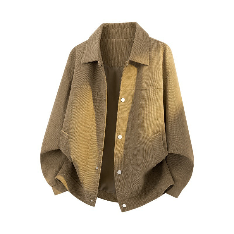Herren Struktur-Oversized Überhemdjacke mit Wattierung und Druckknöpfen Nord Taschen