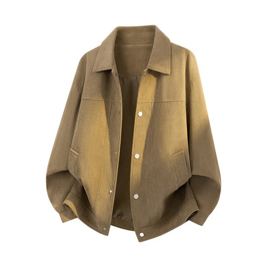 Herren Struktur-Oversized Überhemdjacke mit Wattierung und Druckknöpfen Nord Taschen