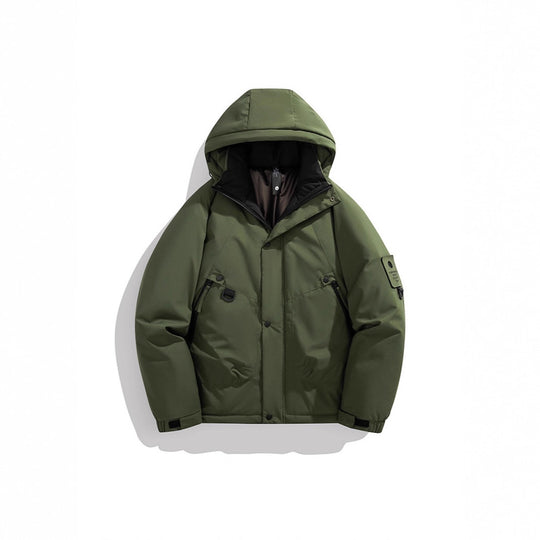 Herren Wattierte Outdoorjacke mit Kapuze, Multifunktionstaschen und winddichter Außenlage Nord Taschen