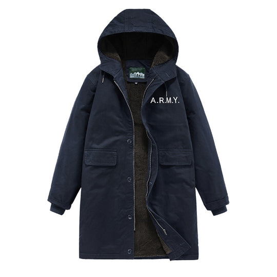 Herren Lange Parkajacke Nord Taschen