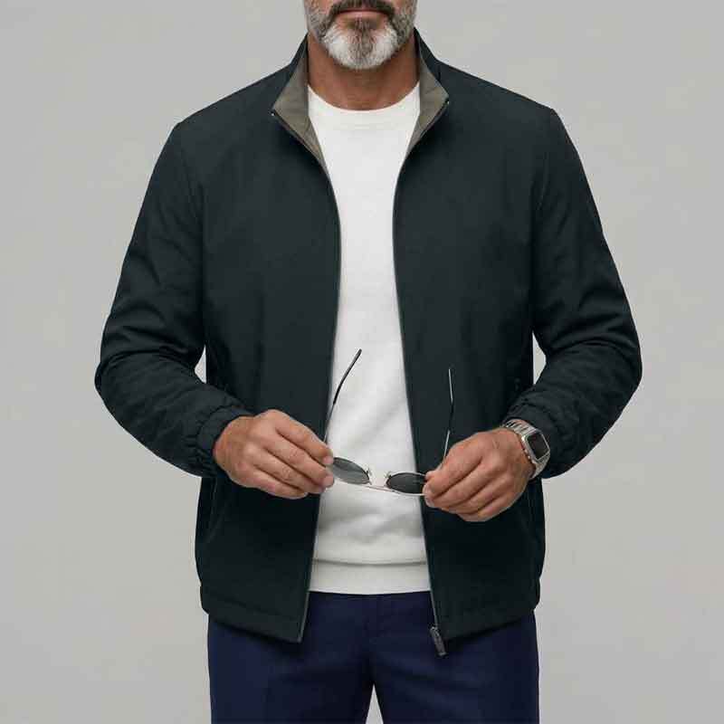 Herren Moderne Übergangsjacke mit hohem Kragen und praktischen Taschen Nord Taschen