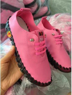 Damen Leichter, weicher Slipper mit handgenähter Gummisohle und elastischer Schnürung Nord Taschen