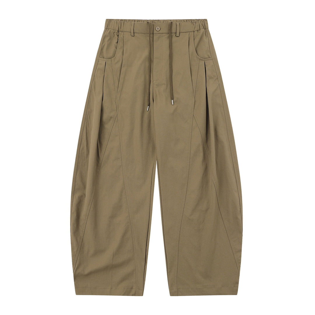Damen High-Waist Cropped-Cargo-Hose mit abgesteppten Paneelen und Tunnelzug Nord Taschen