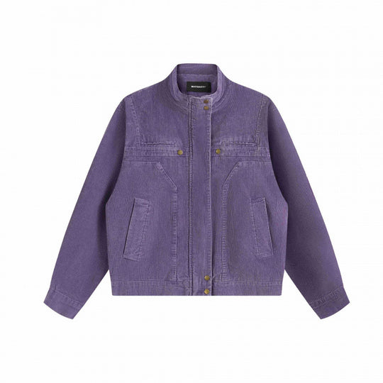 Unisex Cord-Boxy-Blouson mit Stehkragen, verdeckter Druckknopfleiste und aufgesetzten Schubtaschen Nord Taschen