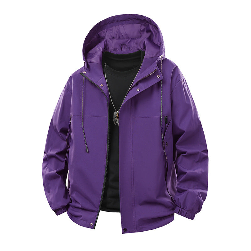 Herren Oversize Utility-Softshelljacke mit Kapuze, wasserabweisender Membran & Reißverschlusstaschen Nord Taschen