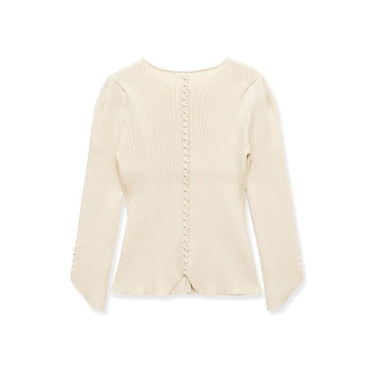 Damen Feinstrick-Cardigan mit durchgehender Knopfleiste, taillierter Rippenstruktur und geschwungenem Saum Nord Taschen