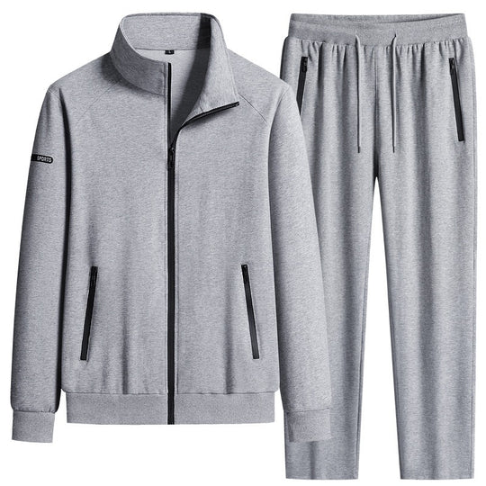 Herren Sportlicher Softshell-Trainingsanzug-Set mit fleecegefütterter Jacke und tapered Jogginghose Nord Taschen
