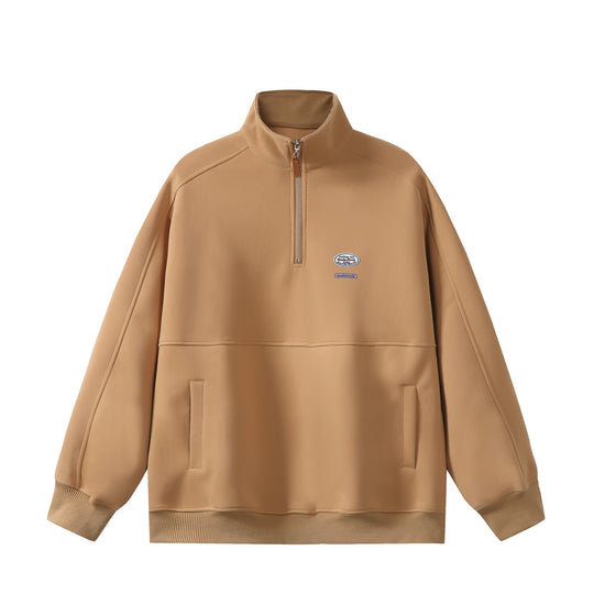 Herren Halbzip-Sweatshirt mit Stehkragen, Kängurutasche und Relaxed-Schnitt Nord Taschen