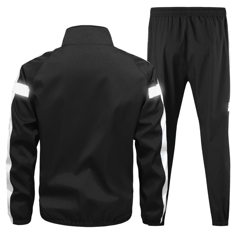 Herren Sportliches Trainingsanzug-Set mit Reißverschlussjacke, Jogginghose und reflektierenden Einsätzen Nord Taschen