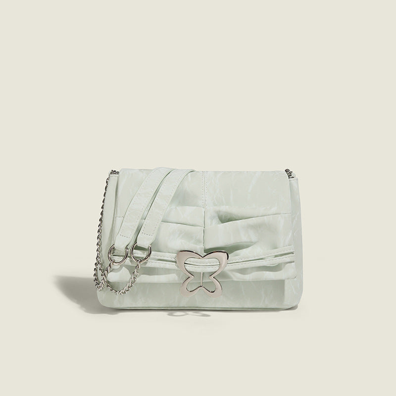 Damen Umhängetasche mit verspieltem Schmetterlingsdesign und eleganter Faltenoptik Nord Taschen