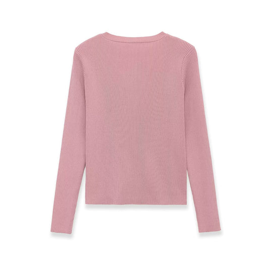 Damen Feinripp-Feinstrick-Cardigan mit durchgehender Knopfleiste und Rundhalsausschnitt Nord Taschen
