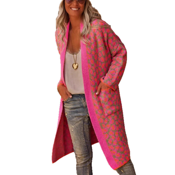 Damen modischer Cardigan mit auffälligem Muster