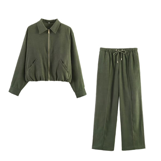Damen Weite Highwaist-Hose mit Kordelzug, Bügelfalte und fließender Stoffqualität Nord Taschen