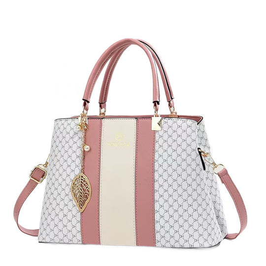 Damen elegante Handtasche mit luxuriösem Monogramm und abnehmbarem Schulterriemen Nord Taschen
