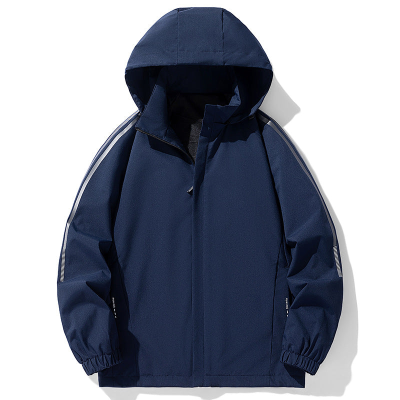 Herren Sportliche Regenjacke mit verstellbarer Kapuze Nord Taschen