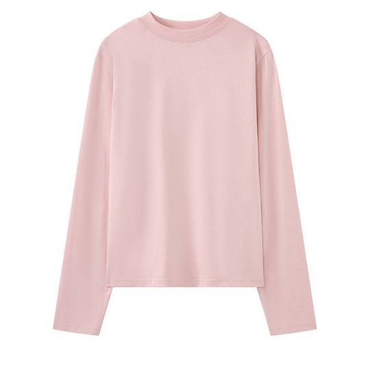 Damen Oversize-Langarmshirt mit Rundhals und Baumwoll-Jersey Nord Taschen